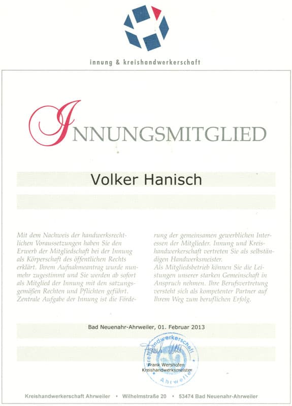 Mitglied der Innung